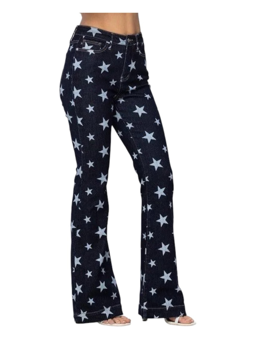 Judy Blue Stars Above High Waist Flare Jeans, Size 7/28, Women’s